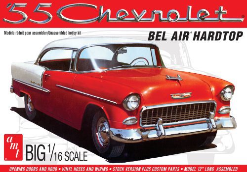 AMT AMT1452 1955 CHEVY BEL AIR HARDTOP 1:16 SCALE MODEL KIT