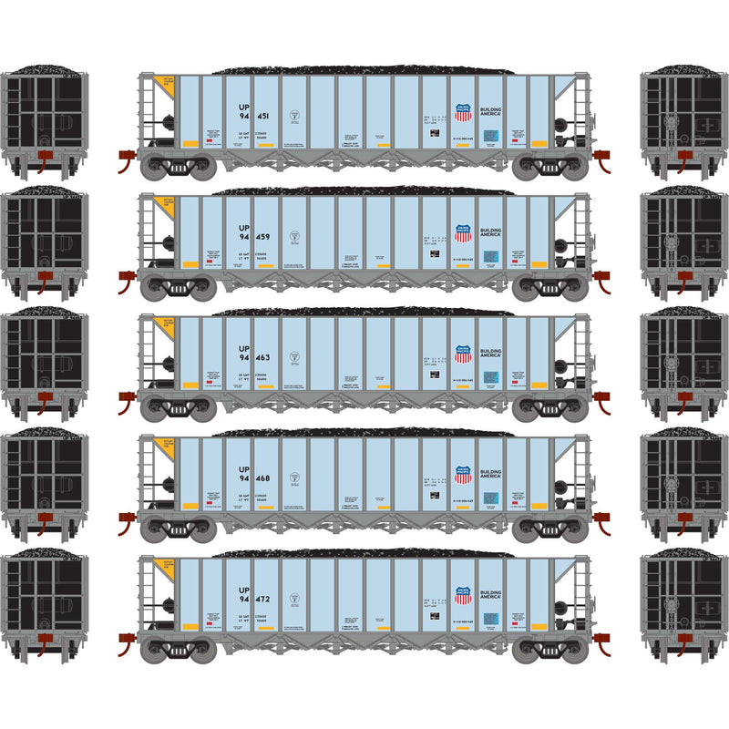 PREORDER Athearn ATH-1113 HO Ortner 5-Bay Hopper With Load, UP