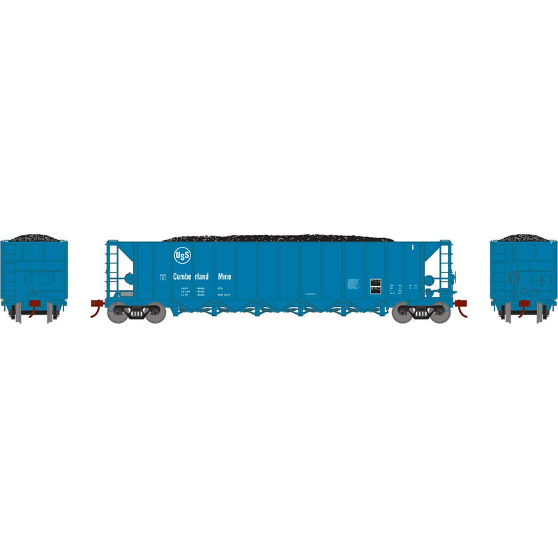 PREORDER Athearn ATH-1009 HO Ortner 5-Bay Hopper With Load, USSX