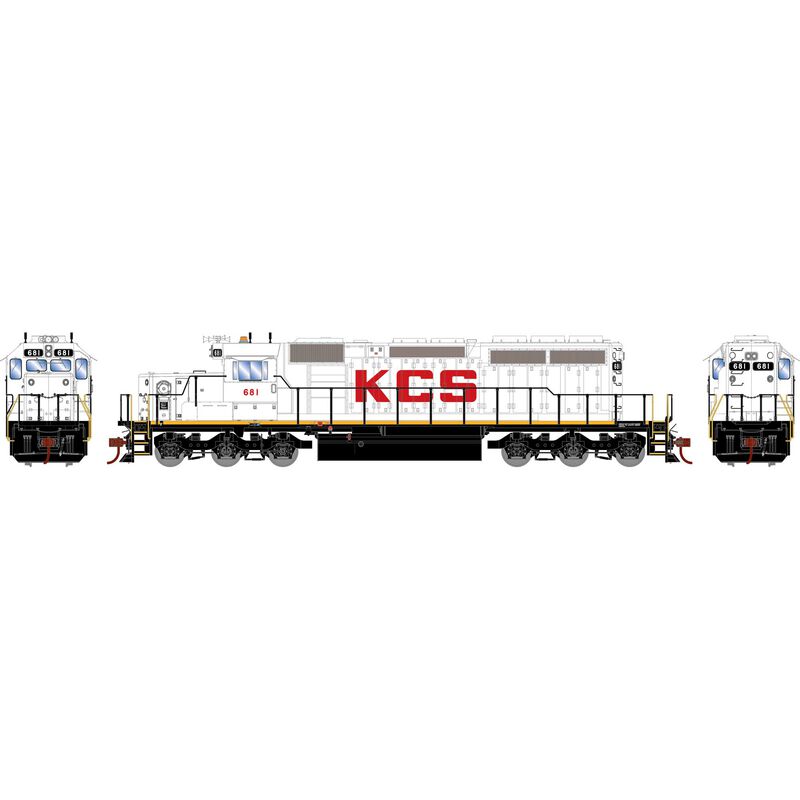 PREORDER Athearn ATH-1258 HO EMD SD40-2 Locomotive With DCC & Sound, KCS
