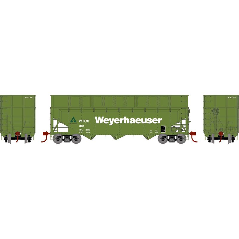 PREORDER Athearn ATH-1280 HO 40' Wood Chip Hopper With Load, WTCX