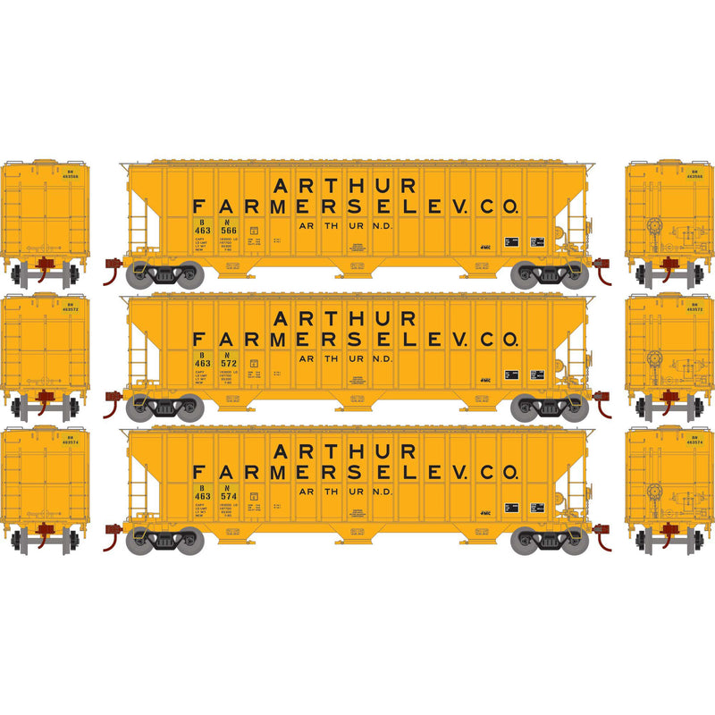 PREORDER Athearn ATH-1323 HO FMC 4700 Covered Hopper, BN 'Ex-AFEX'