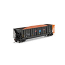 Athearn ATH-1399 HO ATH Berwick Bathtub Gondola With Load, DJJX Primed For Grime
