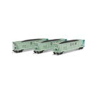 Athearn HO ATH-1402 Berwick Bathtub Gondola with Load, PRAX Primed For Grime