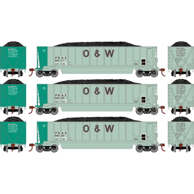 PREORDER Athearn ATH-1402 HO ATH Berwick Bathtub Gondola With Load, PRAX Primed For Grime