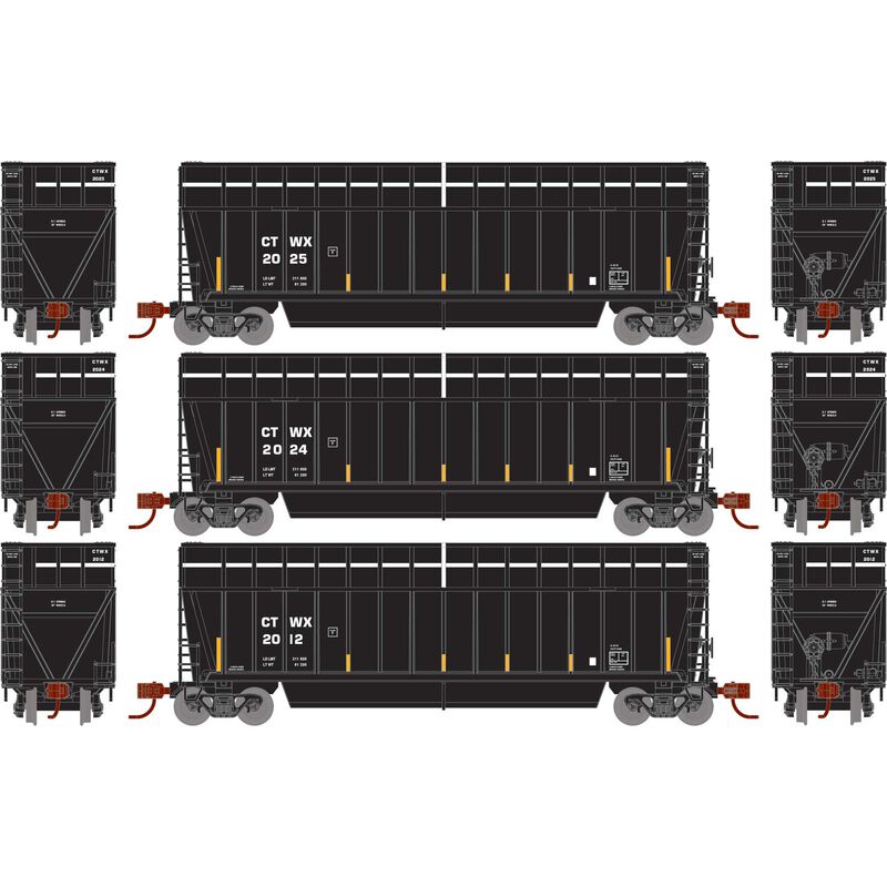 PREORDER Athearn ATH-1405 N ATH Berwick Bathtub Extended Side Gondola, CTWX