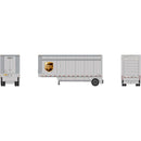Athearn ATH-1559 HO ATH 28' Parcel (PUP) Trailer, UPS With Shield