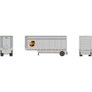 PREORDER Athearn ATH-1560 HO ATH 28' Parcel (PUP) Trailer, UPS With Shield