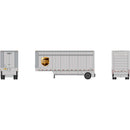 PREORDER Athearn ATH-1558 HO ATH 28' Parcel (PUP) Trailer, UPS With Shield