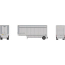 Athearn ATH-1564 HO ATH 28' Parcel (PUP) Trailer, UPS Without Shield