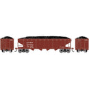 Athearn ATH-1569 HO ATH 40' 4-Bay Offset Hopper With Load, ATSF