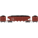 Athearn ATH-1569 HO ATH 40' 4-Bay Offset Hopper With Load, ATSF