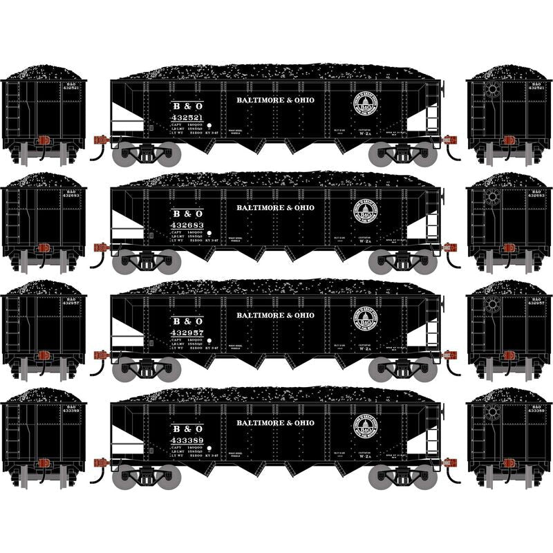 PREORDER Athearn ATH-1574 HO ATH 40' 4-Bay Offset Hopper With Load, BO