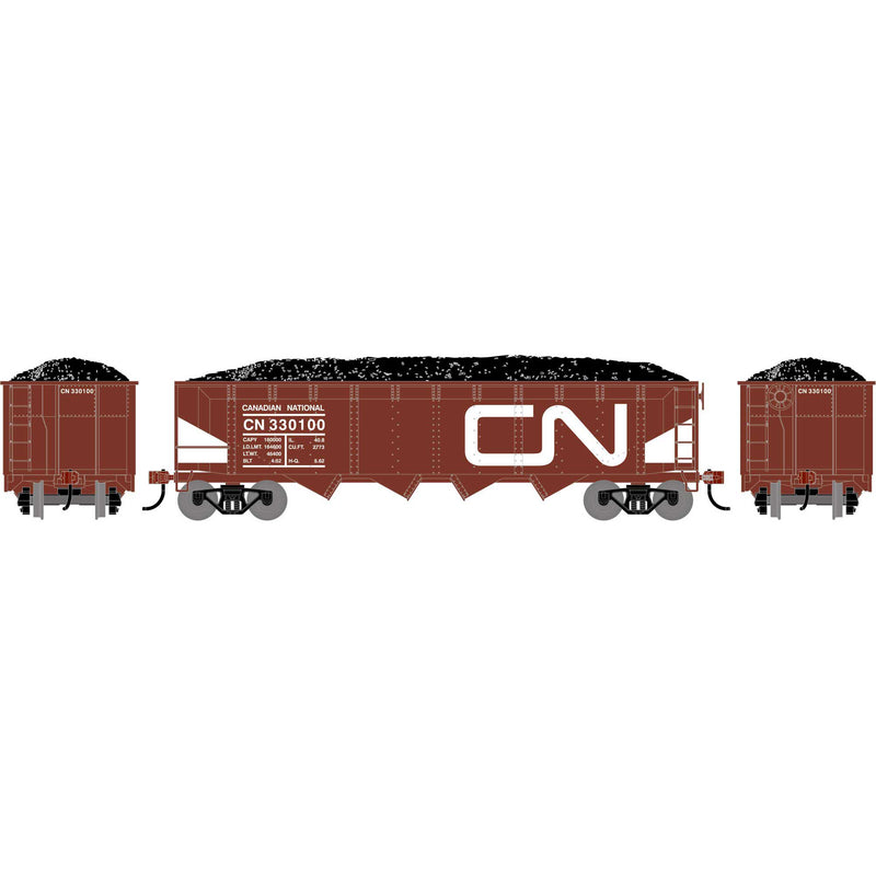 PREORDER Athearn ATH-1575 HO ATH 40' 4-Bay Offset Hopper With Load, CN