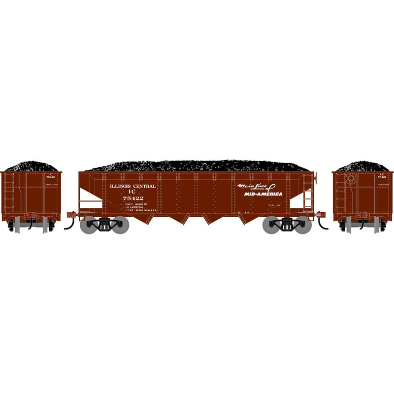 PREORDER Athearn ATH-1581 HO ATH 40' 4-Bay Offset Hopper With Load, IC