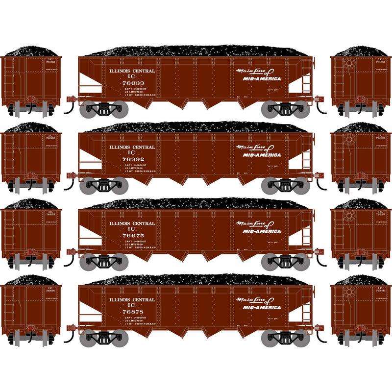 PREORDER Athearn ATH-1583 HO ATH 40' 4-Bay Offset Hopper With Load, IC