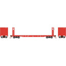 PREORDER Athearn ATH-1593 N ATH 53' GSC Bulkhead Flat Car, CBQ
