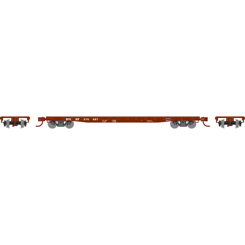 PREORDER Athearn ATH-1601 N ATH 53' GSC Flat Car - No Bulkhead, BNSF