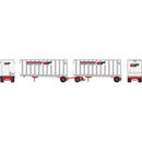 PREORDER Athearn ATH-1604 N ATH 28' Wedge Trailers Ext. Post (2) With Dolly, Consolidated Freight- Trailers: 15-2874 / 17-8680; Dolly: 01-0572