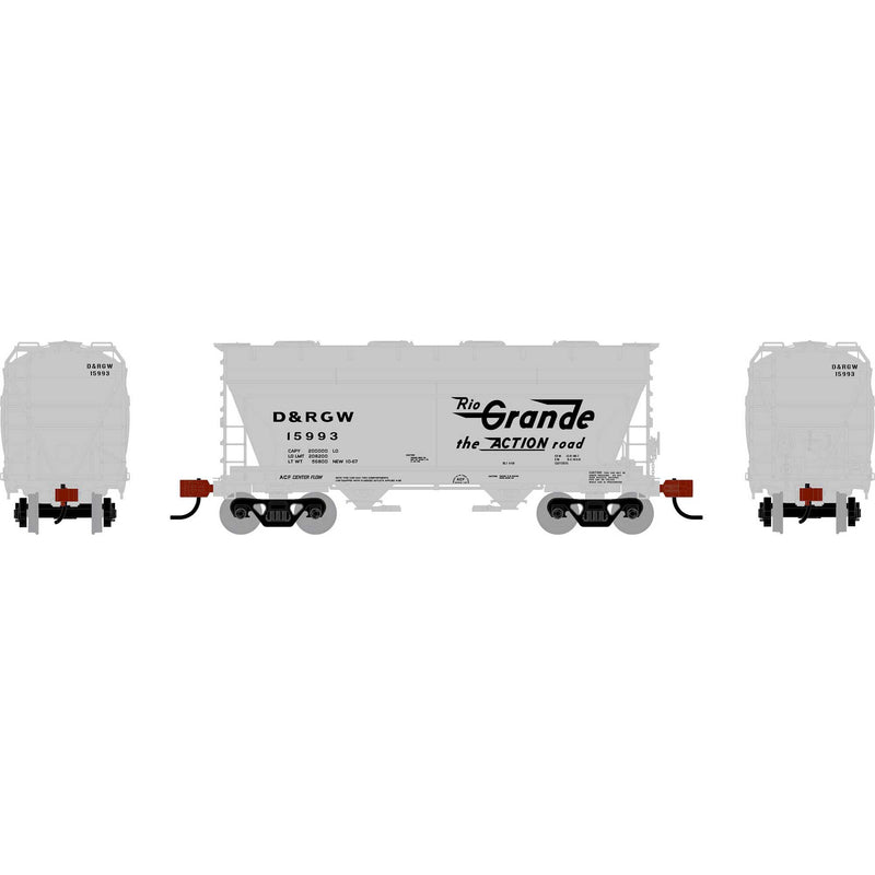PREORDER Athearn ATH-1683 HO ACF 2970 Covered Hopper, DRGW