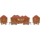 PREORDER Athearn ATH-1695 HO 26' PC&F Ore Car Tight-Bottom High Side With Load, SP