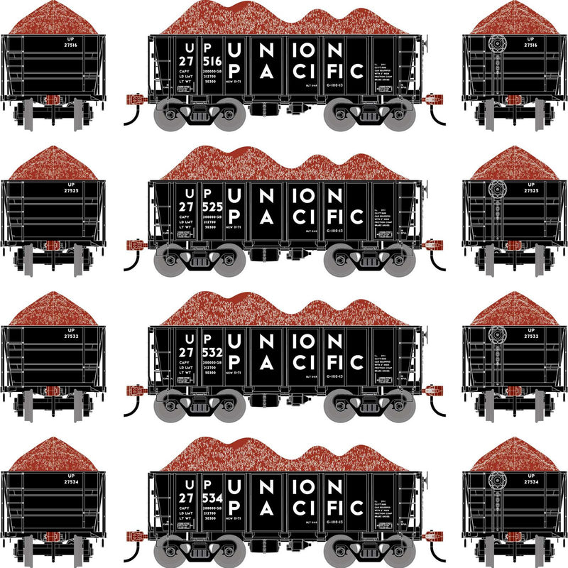 PREORDER Athearn ATH-1699 HO 26' PC&F Ore Car Tight-Bottom High Side With Load, UP