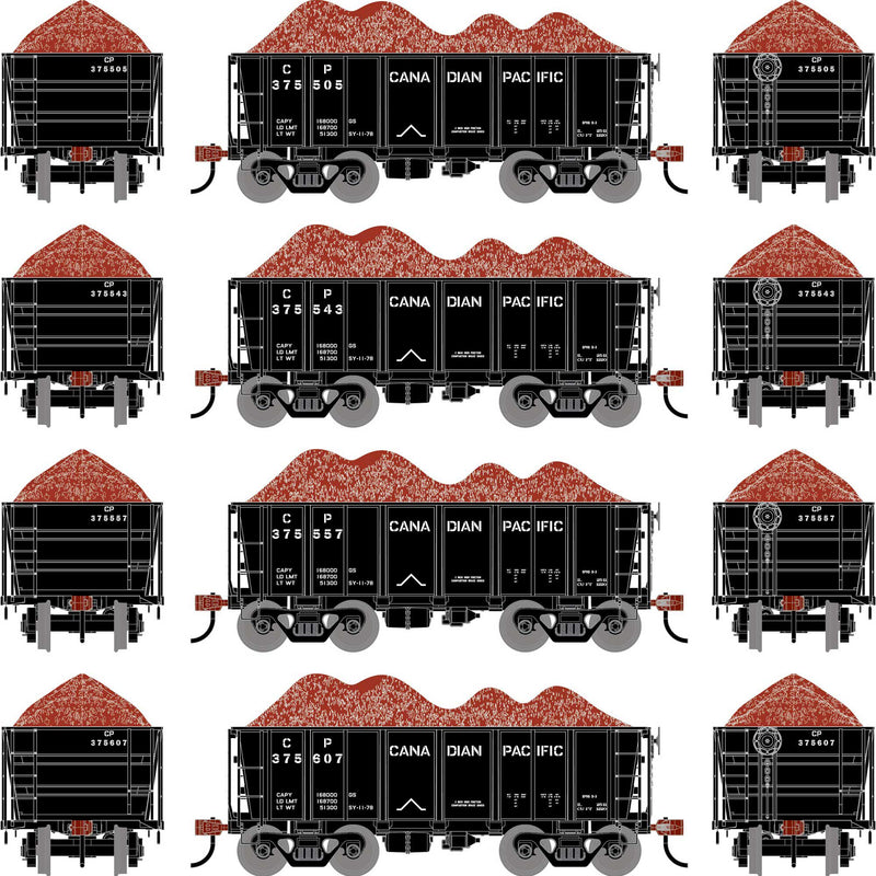 PREORDER Athearn ATH-1702 HO 26' PC&F Ore Car Tight-Bottom High Side With Load, CP