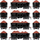 Athearn ATH-1703 HO 26' PC&F Ore Car Tight-Bottom High Side With Load, CP