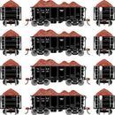 PREORDER Athearn ATH-1708 HO 26' PC&F Ore Car Tight-Bottom High Side With Load, NDM