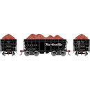 Athearn ATH-1713 HO 26' PC&F Ore Car Tight-Bottom High Side With Load, DRGW Legendary Liveries
