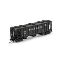 Athearn ATH-1735 N PS-2 2893 3-Bay Covered Hopper, WAB Primed For Grime