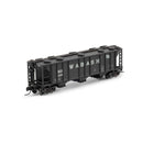 PREORDER Athearn ATH-1736 N PS-2 2893 3-Bay Covered Hopper, WAB Primed For Grime