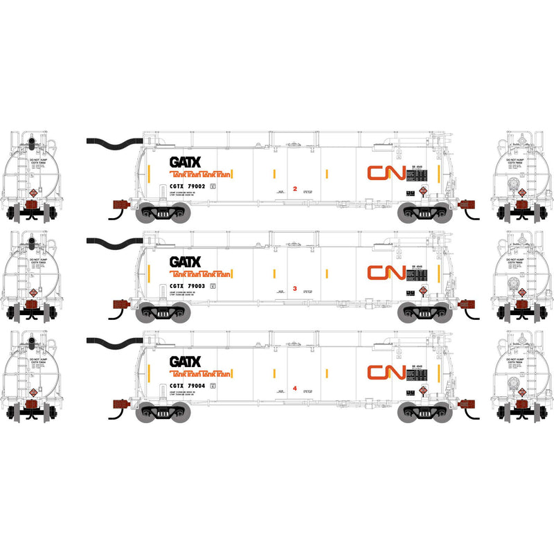 PREORDER Athearn ATH-1775 N TankTrain Intermediate, CGTX