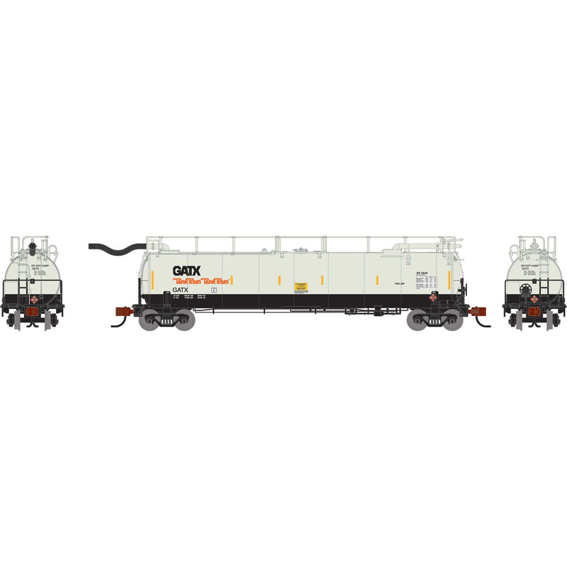 PREORDER Athearn ATH-1780 N TankTrain Intermediate, GATX White/Black Unnumbered