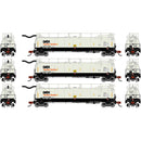 PREORDER Athearn ATH-1786 N TankTrain Intermediate, CGTX #75564 / #75565 / #75566 (3)