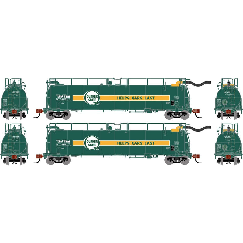 PREORDER Athearn ATH-1789 N TankTrain A/A, GATX Quaker State