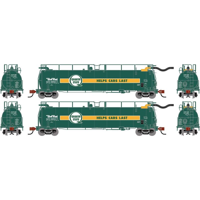 PREORDER Athearn ATH-1789 N TankTrain A/A, GATX Quaker State