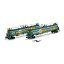 PREORDER Athearn ATH-1793 N TankTrain A/A, GATX Quaker State #69265 / #69266 (2)