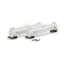 Athearn ATH-1797 N TankTrain A/B, GATX White #44587 / #44588 (2)