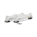 Athearn ATH-1798 N TankTrain A/B, GATX White #44594 / #44599 (2)