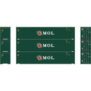 PREORDER Athearn ATH-1829 HO 45' Containers, MOEU