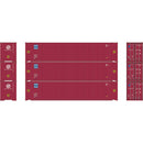 PREORDER Athearn ATH-1833 HO 45' Containers, WFHU
