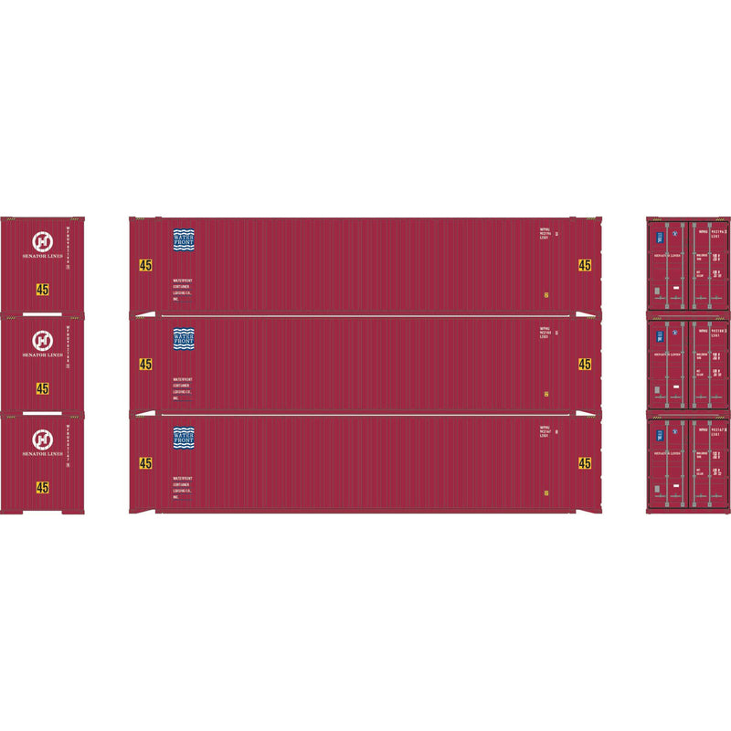 PREORDER Athearn ATH-1833 HO 45' Containers, WFHU