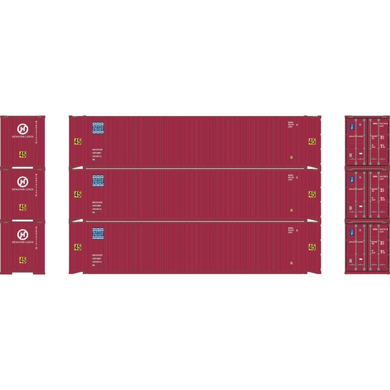 PREORDER Athearn ATH-1833 HO 45' Containers, WFHU