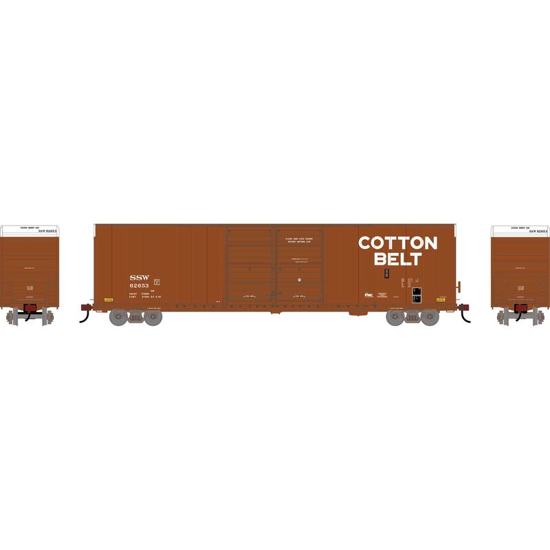 PREORDER Athearn ATH-1973 HO ATH 60' FMC Smooth Side Double Door Hi-Cube Box Car, SSW