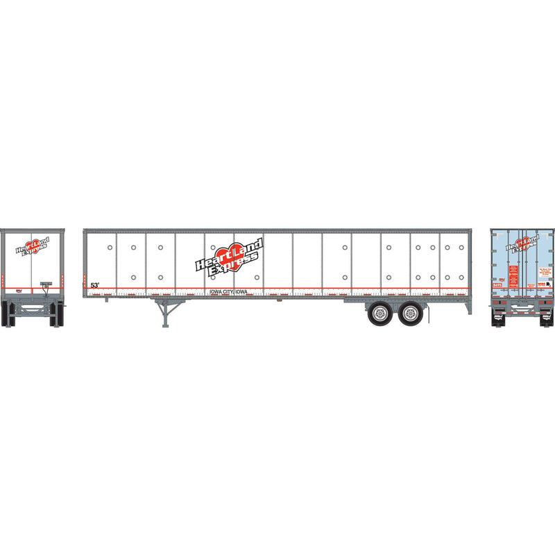 PREORDER Athearn ATH-2072 HO ATH 53' Wabash Duraplate Trailer, Heartland