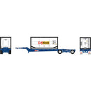 PREORDER Athearn ATH-2112 HO Drop-Frame Spread-Axle Chassis w/Container, Chassis- PENZ #281899; Container- UTCU #493860 6