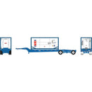 PREORDER Athearn ATH-2114 HO Drop-Frame Spread-Axle Chassis w/Container, Chassis- Blue #122592; Container- TCLU #258570 1