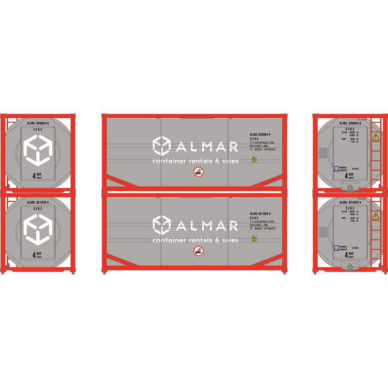 PREORDER Athearn ATH-2117 HO 20' ISO Tank Container, ALMU