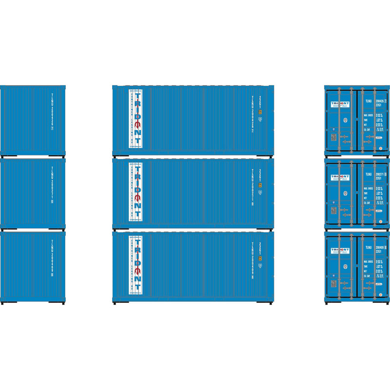 Athearn ATH-2229 HO 20' Corrugated Containers, TLNU